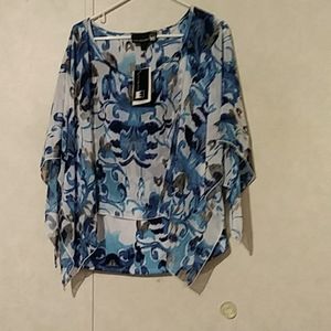 Blouse with built-in tank top